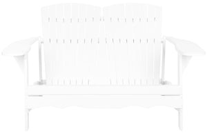 Safavieh HANTOM Adirondack-Style Loveseat - Timeless Outdoor Comfort for Patios, Gardens, and Porches White PAT6702B