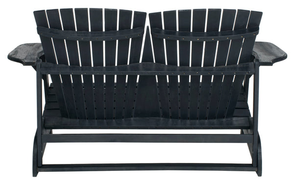 Safavieh HANTOM Adirondack-Style Loveseat - Timeless Outdoor Comfort for Patios, Gardens, and Porches Dark Slate Gray PAT6702K