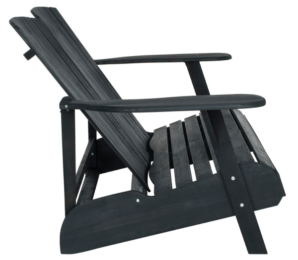 Safavieh HANTOM Adirondack-Style Loveseat - Timeless Outdoor Comfort for Patios, Gardens, and Porches Dark Slate Gray PAT6702K