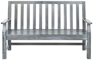 Safavieh INDAKA Garden Bench - Timeless Design in Sustainable Acacia Wood for Stylish Outdoor Spaces Ash Grey PAT6703A