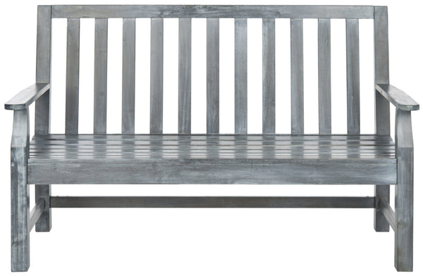 Safavieh INDAKA Garden Bench - Timeless Design in Sustainable Acacia Wood for Stylish Outdoor Spaces Ash Grey PAT6703A