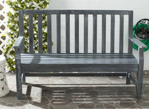 Safavieh INDAKA Garden Bench - Timeless Design in Sustainable Acacia Wood for Stylish Outdoor Spaces Ash Grey PAT6703A