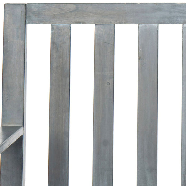 Safavieh INDAKA Garden Bench - Timeless Design in Sustainable Acacia Wood for Stylish Outdoor Spaces Ash Grey PAT6703A