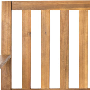 Safavieh INDAKA Garden Bench - Timeless Design in Sustainable Acacia Wood for Stylish Outdoor Spaces Natural PAT6703B