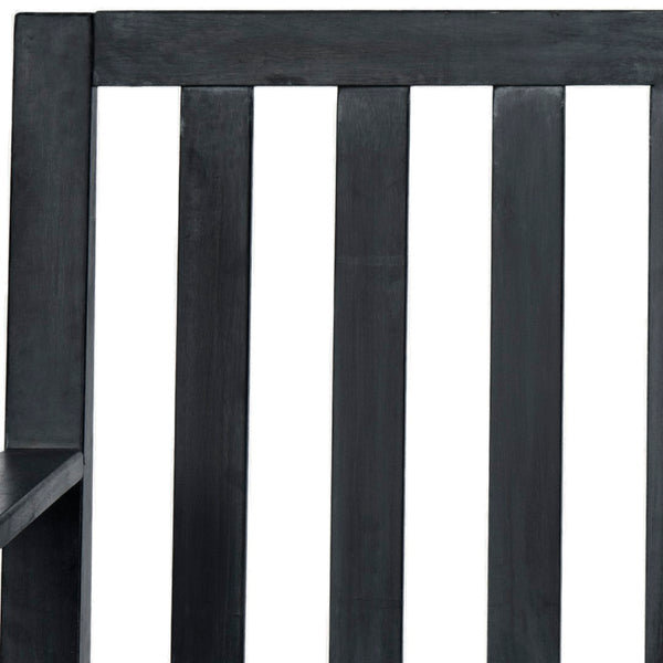 Safavieh INDAKA Garden Bench - Timeless Design in Sustainable Acacia Wood for Stylish Outdoor Spaces Dark Slate Gray PAT6703K