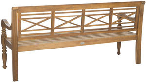 Safavieh KAROO Bench – Timeless Cottage Charm in Sustainable Acacia Wood for Your Outdoor Spaces and Gardens Natural PAT6704B