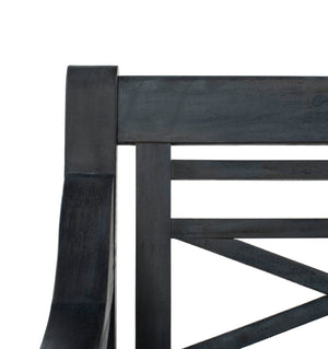 Safavieh KAROO Bench – Timeless Cottage Charm in Sustainable Acacia Wood for Your Outdoor Spaces and Gardens Dark Slate Gray PAT6704K
