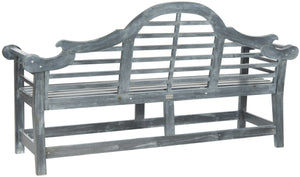 Safavieh KHARA Garden Bench - Timeless Lutyens-Inspired Outdoor Seating for Patios and Gardens, Durable Design Ash Grey PAT6705A