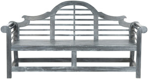 Safavieh KHARA Garden Bench - Timeless Lutyens-Inspired Outdoor Seating for Patios and Gardens, Durable Design Ash Grey PAT6705A