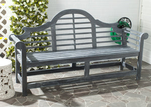 Safavieh KHARA Garden Bench - Timeless Lutyens-Inspired Outdoor Seating for Patios and Gardens, Durable Design Ash Grey PAT6705A