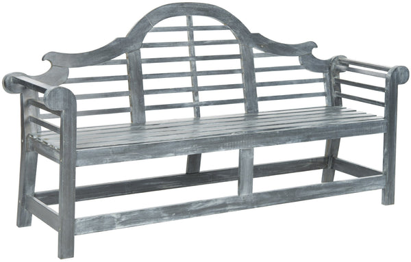 Safavieh KHARA Garden Bench - Timeless Lutyens-Inspired Outdoor Seating for Patios and Gardens, Durable Design Ash Grey PAT6705A