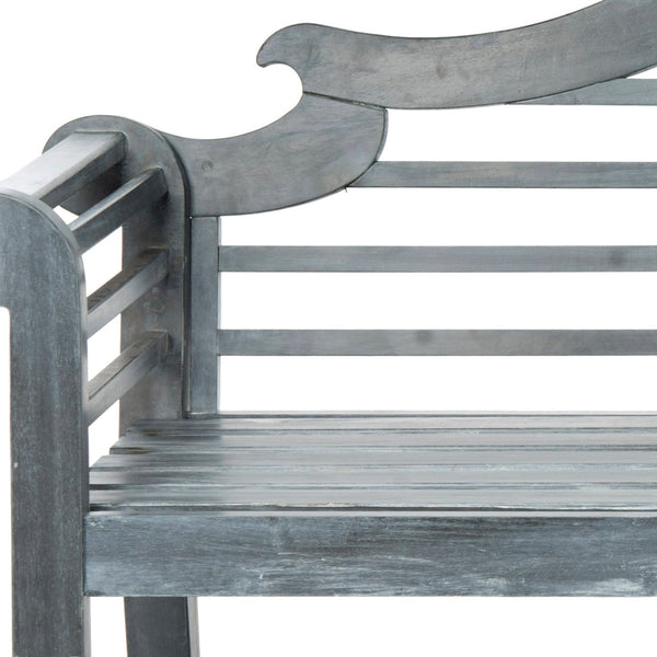 Safavieh KHARA Garden Bench - Timeless Lutyens-Inspired Outdoor Seating for Patios and Gardens, Durable Design Ash Grey PAT6705A