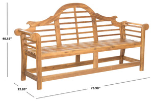 Safavieh KHARA Garden Bench - Timeless Lutyens-Inspired Outdoor Seating for Patios and Gardens, Durable Design Natural PAT6705B