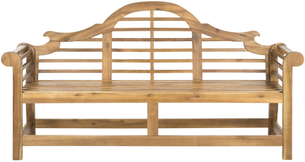 Safavieh KHARA Garden Bench - Timeless Lutyens-Inspired Outdoor Seating for Patios and Gardens, Durable Design Natural PAT6705B