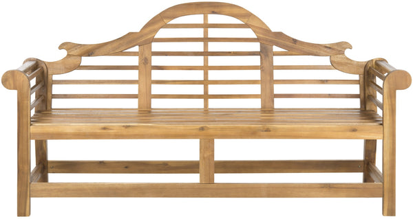 Safavieh KHARA Garden Bench - Timeless Lutyens-Inspired Outdoor Seating for Patios and Gardens, Durable Design Natural PAT6705B