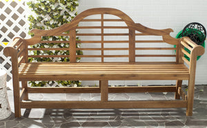 Safavieh KHARA Garden Bench - Timeless Lutyens-Inspired Outdoor Seating for Patios and Gardens, Durable Design Natural PAT6705B