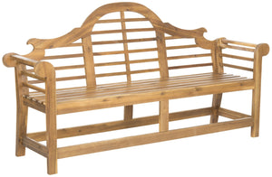 Safavieh KHARA Garden Bench - Timeless Lutyens-Inspired Outdoor Seating for Patios and Gardens, Durable Design Natural PAT6705B