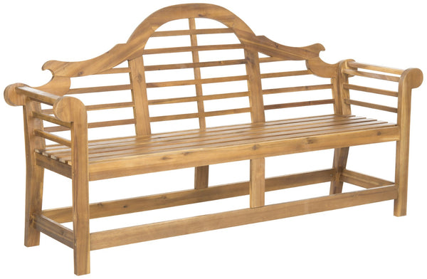 Safavieh KHARA Garden Bench - Timeless Lutyens-Inspired Outdoor Seating for Patios and Gardens, Durable Design Natural PAT6705B