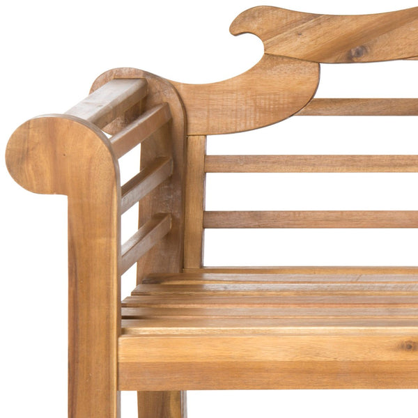 Safavieh KHARA Garden Bench - Timeless Lutyens-Inspired Outdoor Seating for Patios and Gardens, Durable Design Natural PAT6705B