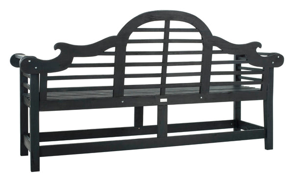 Safavieh KHARA Garden Bench - Timeless Lutyens-Inspired Outdoor Seating for Patios and Gardens, Durable Design Dark Slate Gray PAT6705K