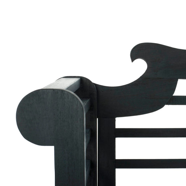 Safavieh KHARA Garden Bench - Timeless Lutyens-Inspired Outdoor Seating for Patios and Gardens, Durable Design Dark Slate Gray PAT6705K