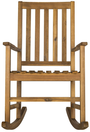 Safavieh BARSTOW Rocking Chair - Timeless Comfort & Stylish Acacia Wood Design for Your Outdoor Space Natural PAT6707A