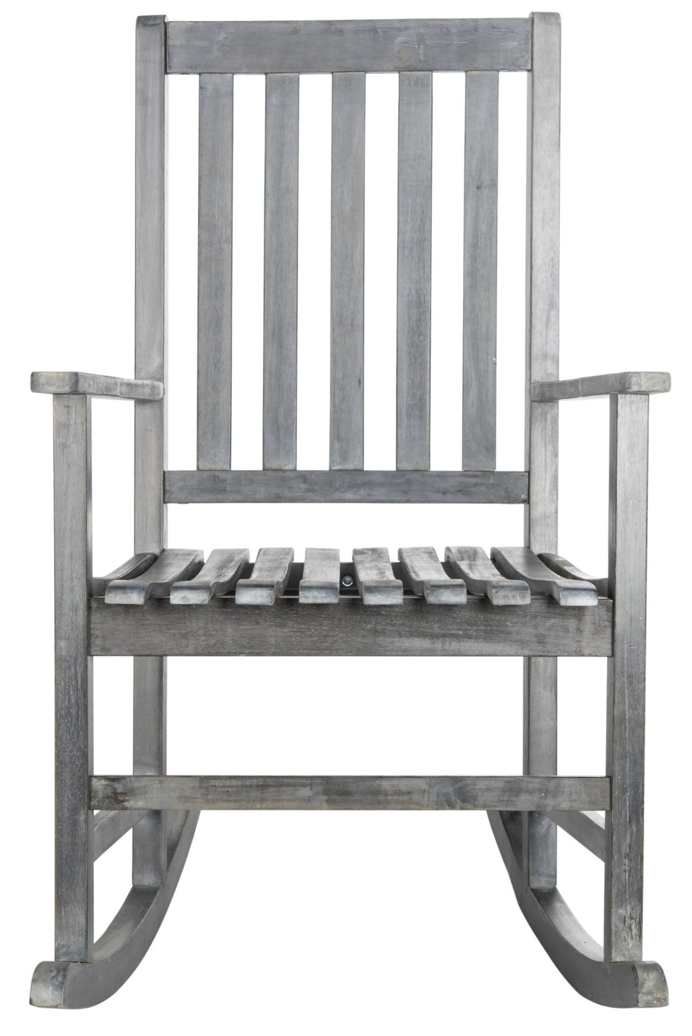 Safavieh BARSTOW Rocking Chair - Timeless Comfort & Stylish Acacia Wood Design for Your Outdoor Space Ash Grey PAT6707B