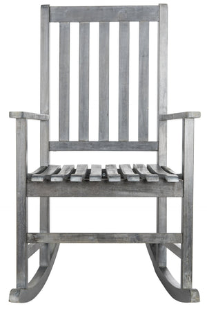 Safavieh BARSTOW Rocking Chair - Timeless Comfort & Stylish Acacia Wood Design for Your Outdoor Space Ash Grey PAT6707B
