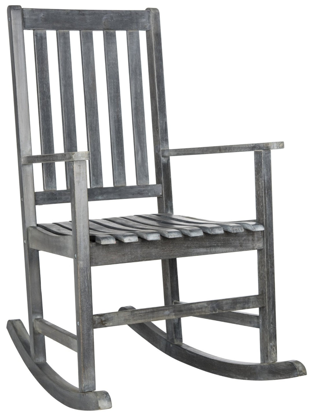 Safavieh BARSTOW Rocking Chair - Timeless Comfort & Stylish Acacia Wood Design for Your Outdoor Space Ash Grey PAT6707B