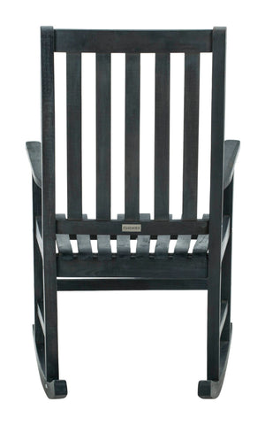 Safavieh BARSTOW Rocking Chair - Timeless Comfort & Stylish Acacia Wood Design for Your Outdoor Space Dark Slate Gray PAT6707K