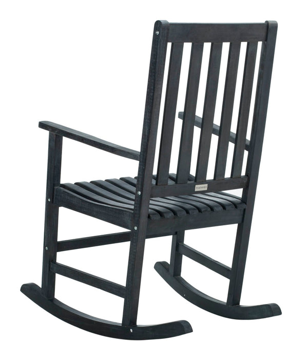 Safavieh BARSTOW Rocking Chair - Timeless Comfort & Stylish Acacia Wood Design for Your Outdoor Space Dark Slate Gray PAT6707K