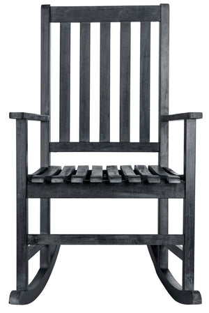 Safavieh BARSTOW Rocking Chair - Timeless Comfort & Stylish Acacia Wood Design for Your Outdoor Space Dark Slate Gray PAT6707K