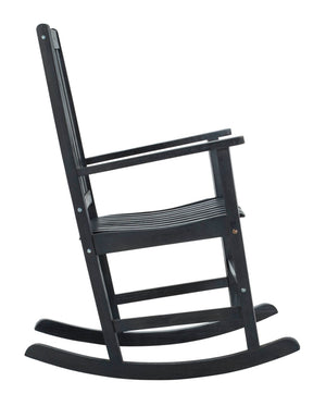 Safavieh BARSTOW Rocking Chair - Timeless Comfort & Stylish Acacia Wood Design for Your Outdoor Space Dark Slate Gray PAT6707K