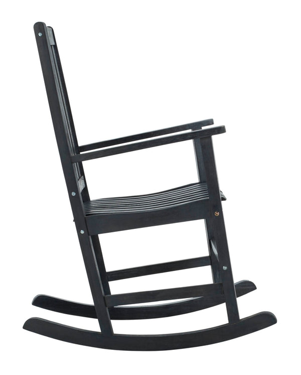 Safavieh BARSTOW Rocking Chair - Timeless Comfort & Stylish Acacia Wood Design for Your Outdoor Space Dark Slate Gray PAT6707K