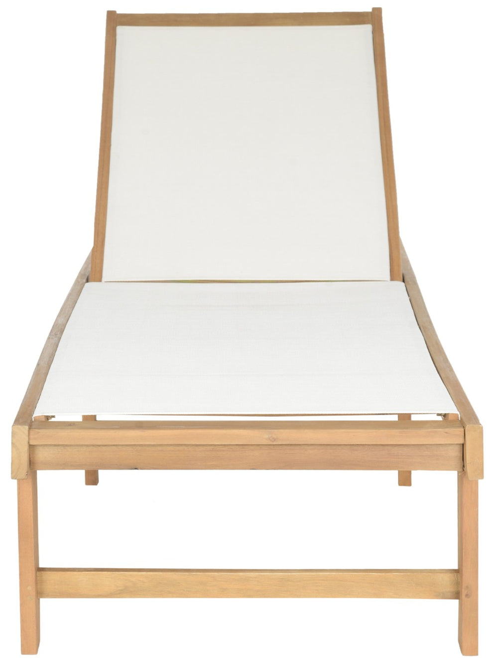 Safavieh MANTECA Lounge Chair – Stylish Outdoor Recliner with Adjustable Back for Ultimate Comfort & Durability Natural / White PAT6708A