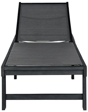 Safavieh MANTECA Lounge Chair – Stylish Outdoor Recliner with Adjustable Back for Ultimate Comfort & Durability Dark Slate Gray / Black PAT6708K