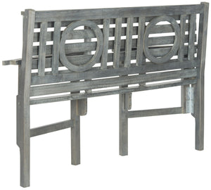 Safavieh PIEDMONT Folding Bench – Durable Acacia Wood Garden Seating with Classic Charm for Outdoor Spaces Ash Grey PAT6714A