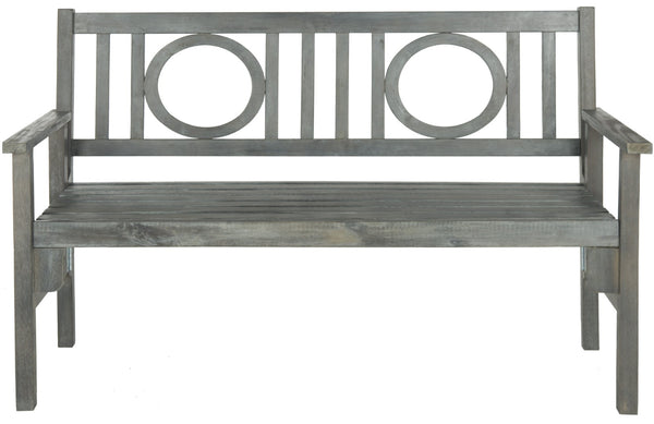 Safavieh PIEDMONT Folding Bench – Durable Acacia Wood Garden Seating with Classic Charm for Outdoor Spaces Ash Grey PAT6714A