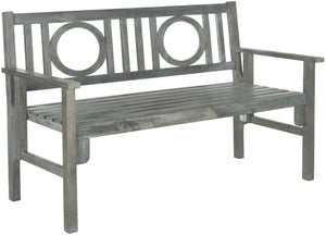 Safavieh PIEDMONT Folding Bench – Durable Acacia Wood Garden Seating with Classic Charm for Outdoor Spaces Ash Grey PAT6714A