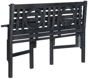 Safavieh PIEDMONT Folding Bench – Durable Acacia Wood Garden Seating with Classic Charm for Outdoor Spaces Dark Slate Gray PAT6714K