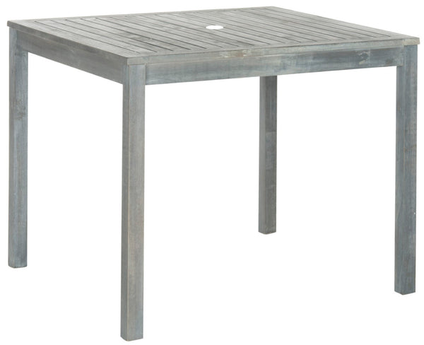 Safavieh BRADBURY 5-Piece Outdoor Dining Set - Modern Acacia Wood Design with All-Weather Cushions for Comfort Ash Grey / Beige PAT6720B