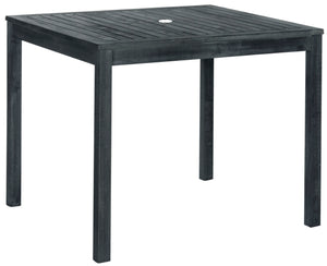 Safavieh BRADBURY 5-Piece Outdoor Dining Set - Modern Acacia Wood Design with All-Weather Cushions for Comfort Dark Slate Gray PAT6720K