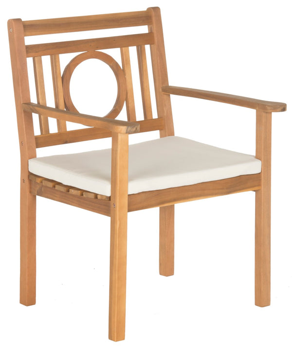 Safavieh MONTCLAIR 5-Piece Dining Set - Stylish Outdoor Furniture for Modern Patios and Chic Gatherings Natural / Beige PAT6721A