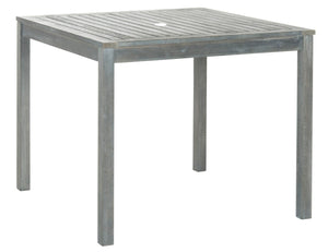 Safavieh MONTCLAIR 5-Piece Dining Set - Stylish Outdoor Furniture for Modern Patios and Chic Gatherings Ash Grey / Beige PAT6721B