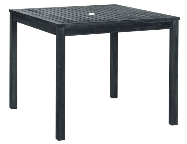 Safavieh MONTCLAIR 5-Piece Dining Set - Stylish Outdoor Furniture for Modern Patios and Chic Gatherings Dark Slate Gray PAT6721K