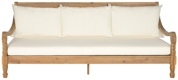 Safavieh PASADENA Eco-Friendly Daybed with Beige Cushions – Timeless British Design for Outdoor Luxury PAT6724B