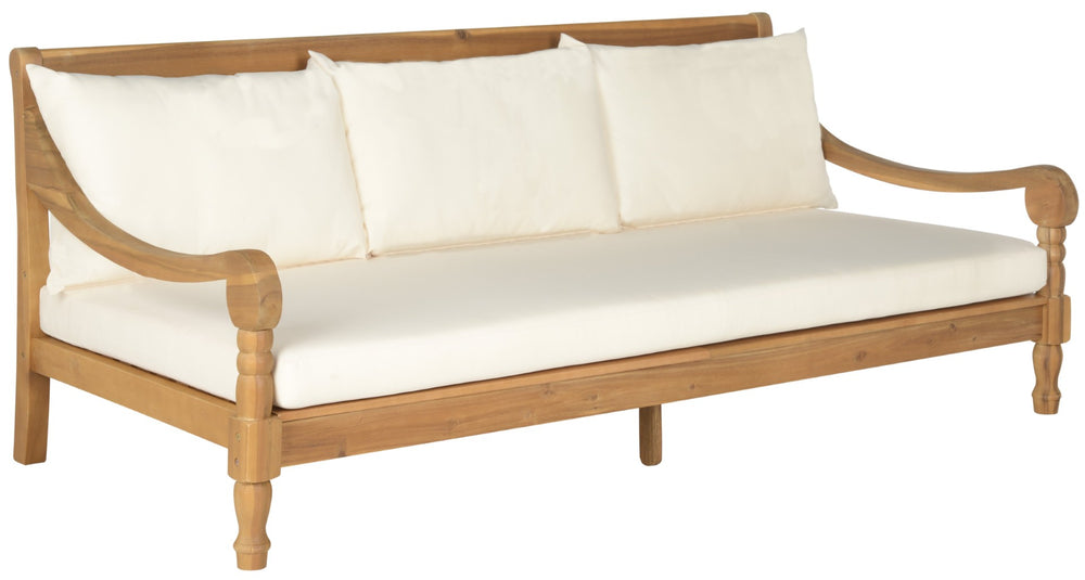 Safavieh PASADENA Eco-Friendly Daybed with Beige Cushions – Timeless British Design for Outdoor Luxury PAT6724B