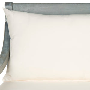 Safavieh PASADENA Daybed – Elegant Eco-Friendly Acacia Wood with All-Weather Cushions for Outdoor Comfort Ash Grey / Beige PAT6724C