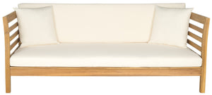 Safavieh MALIBU Day Bed - Modern Outdoor Retreat with Plush All-Weather Cushions for Ultimate Comfort & Style Natural / Beige PAT6725B