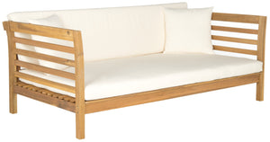 Safavieh MALIBU Day Bed - Modern Outdoor Retreat with Plush All-Weather Cushions for Ultimate Comfort & Style Natural / Beige PAT6725B